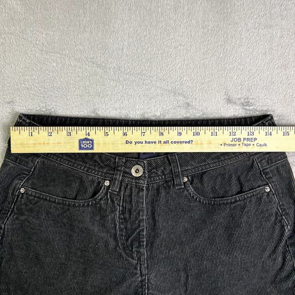 Bogari Corduroy Pants Women's 4 Black Straight Leg Minimalist Dark Academia - Picture 3 of 8